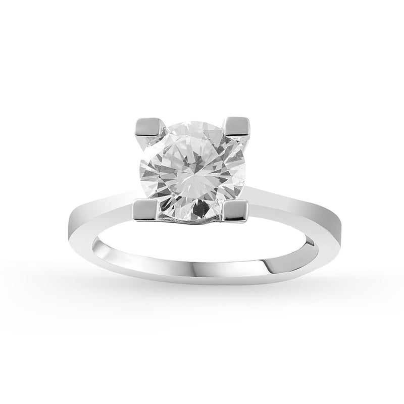 Nicole Manson Diamond Ring Solitaire 1.00ct to 3.00ct 585 White Gold NMRS1001