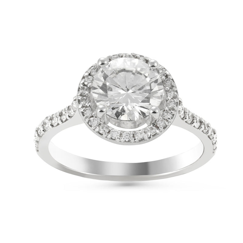 Nicole Manson Diamond Ring Pave Set 1.00ct to 3.00ct 585 White Gold NMRS1004P