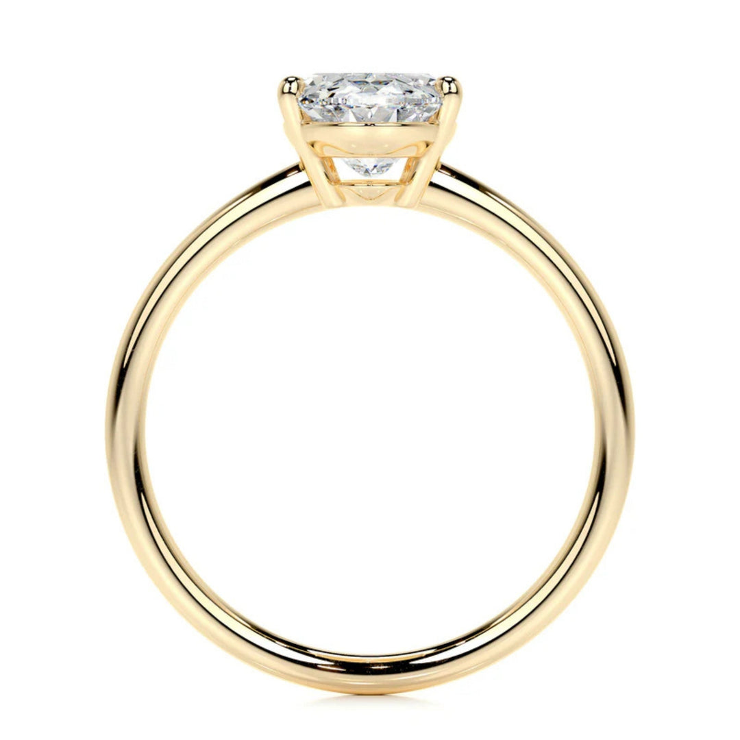 Nicole Manson 1005 Solitaire Ring Oval Lab Grown Diamond Gold