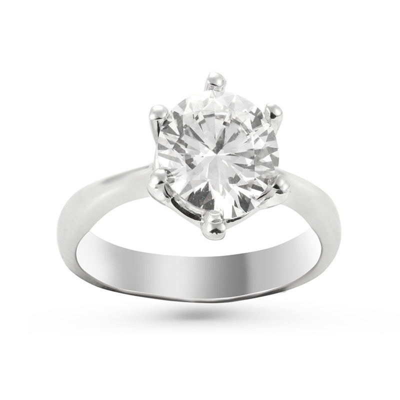 Nicole Manson Diamond Ring Solitaire 1.00ct to 3.00ct 585 White Gold NMRS1002
