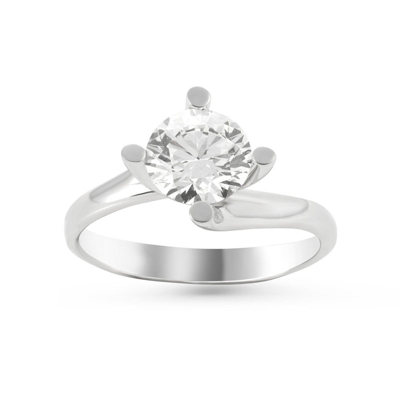 Nicole Manson Diamond Ring Solitaire 1.00ct to 3.00ct in White Gold 1003
