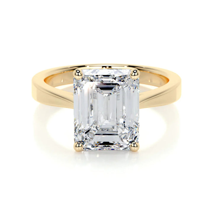 Nicole Manson 1009 Solitaire Ring Lab Grown Emerald Diamond Gold