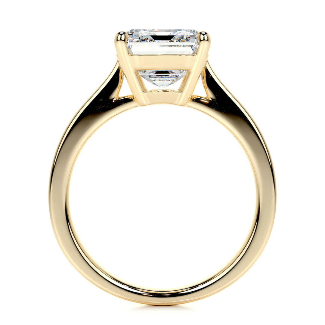 Nicole Manson 1009 Solitaire Ring Lab Grown Emerald Diamond Gold