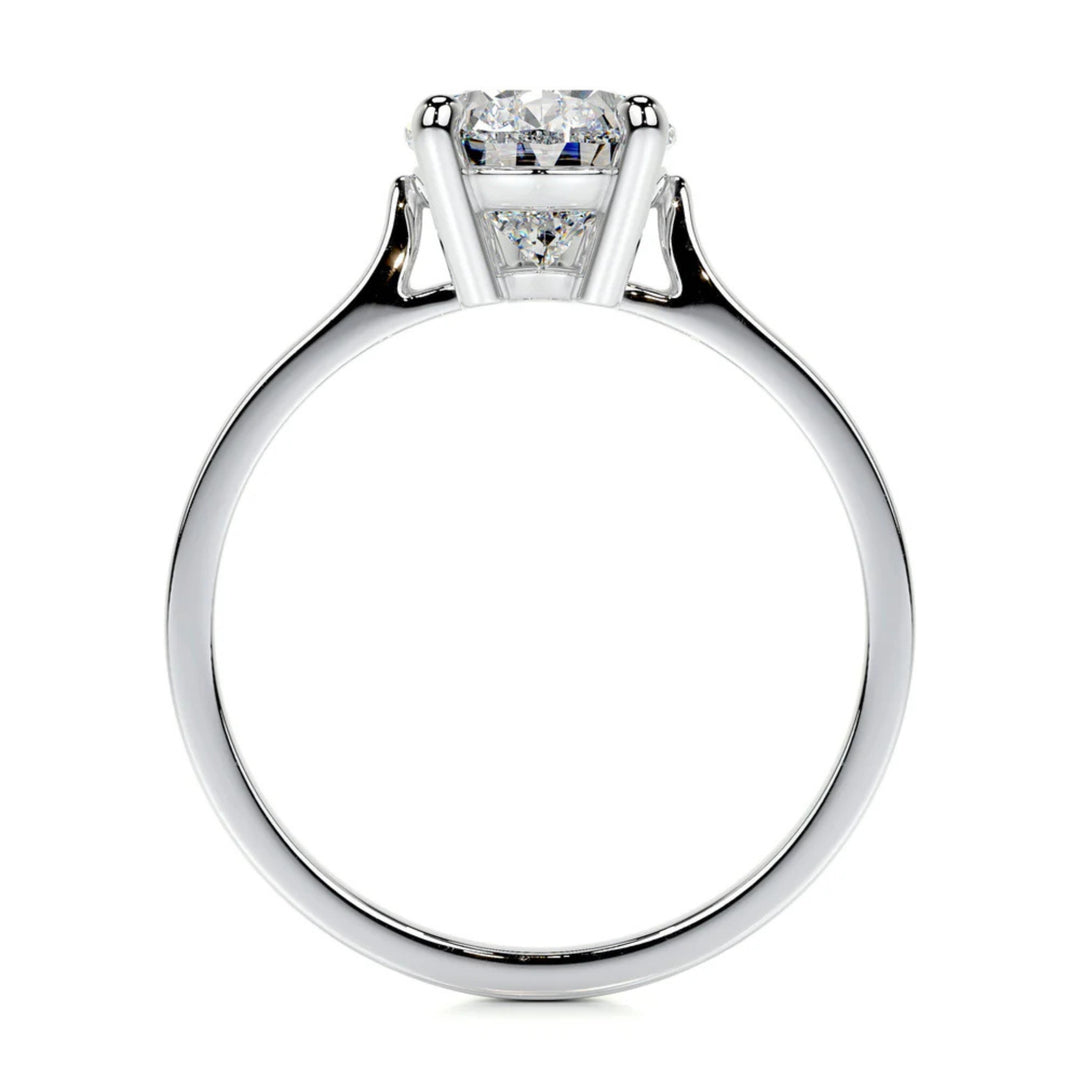 Nicole Manson 1010 Solitaire Ring Lab Grown Pear Diamond White Gold