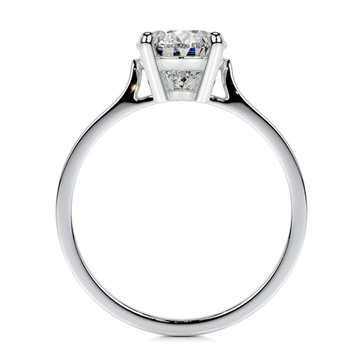 Nicole Manson 1010 Solitaire Ring Lab Grown Pear Diamond White Gold
