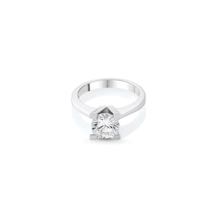 Nicole Manson Diamond Ring Solitaire 1.00ct to 3.00ct 585 White Gold NMRS1001