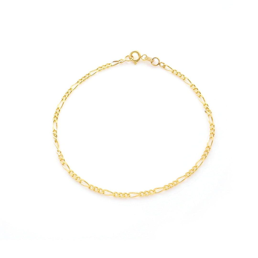 Nicole Manson 8K 333 Gold Bracelet Figaro Chain 2.1mm