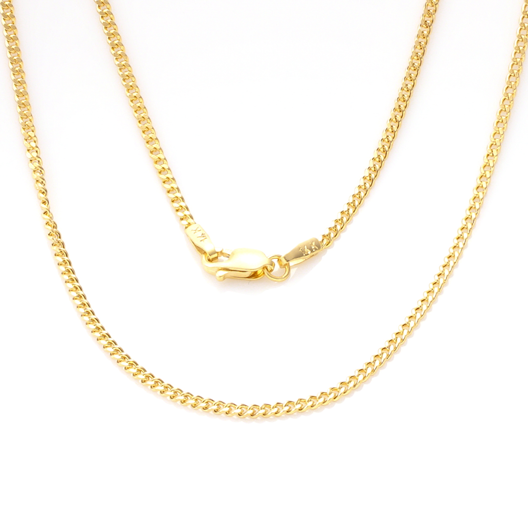 Nicole Manson 585 Gold Necklace Curb Chain 1.7 mm Hollow