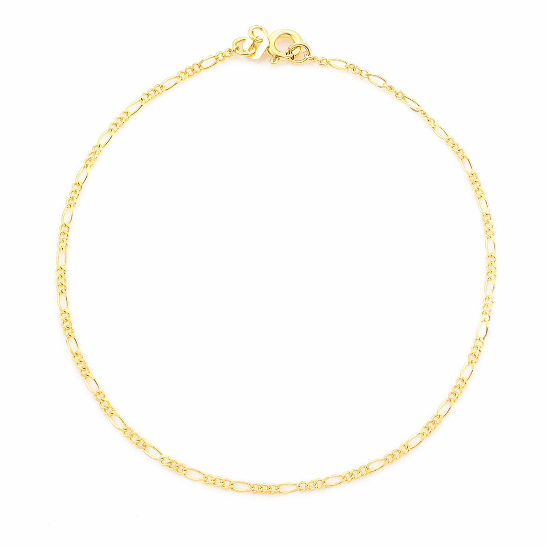 Nicole Manson 585 Gold Bracelet Figaro Chain 1.5mm