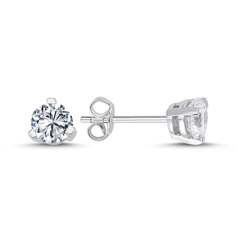 Nicole Manson Classic Gold Stud Earrings Lab Grown Diamonds