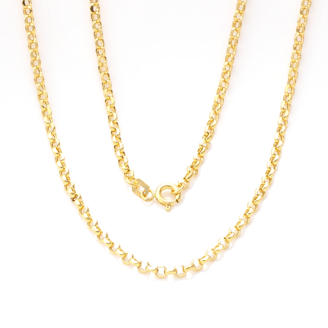 Nicole Manson 585 Gold Necklace Cable Chain 2.4mm Rolo Chain Hollow