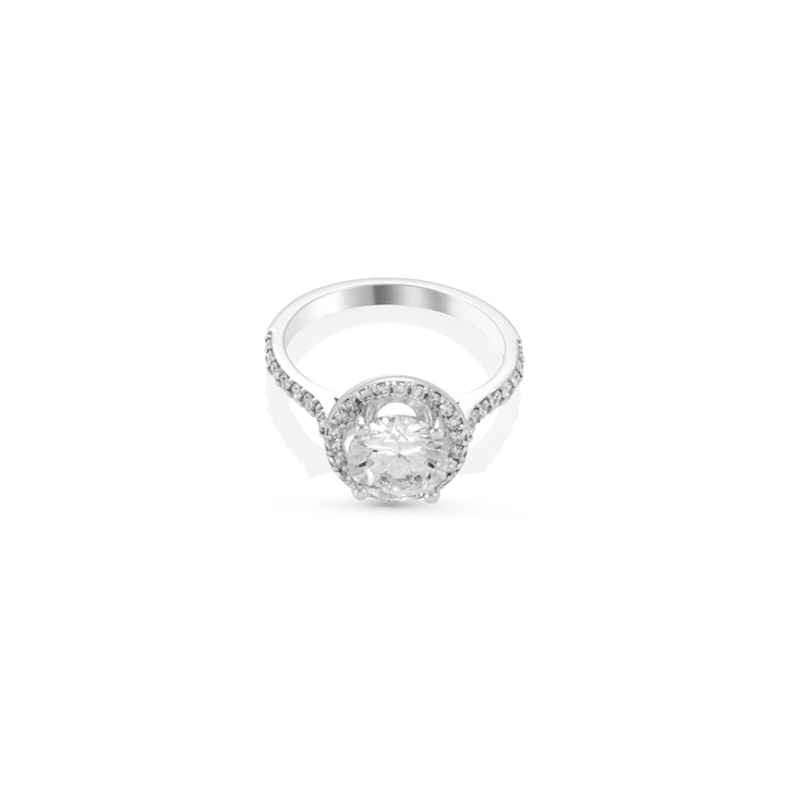 Nicole Manson Diamond Ring Pave Set 1.00ct to 3.00ct 585 White Gold NMRS1004P