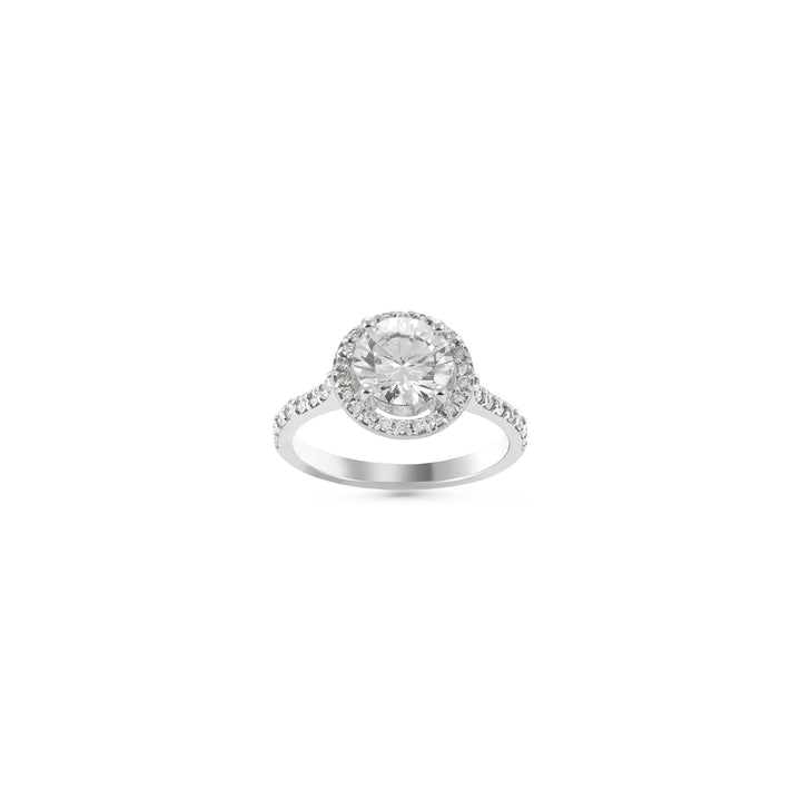 Nicole Manson Diamond Ring Pave Set 1.00ct to 3.00ct 585 White Gold NMRS1004P