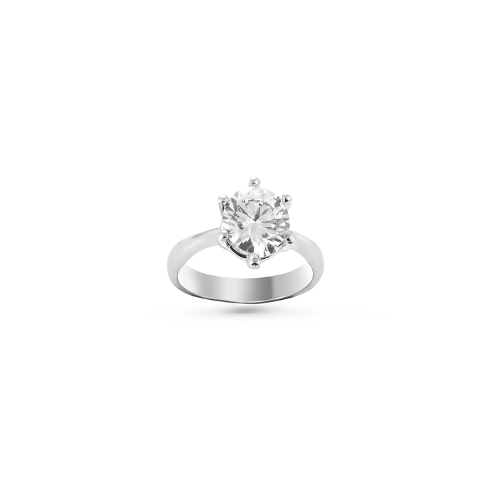 Nicole Manson Diamond Ring Solitaire 1.00ct to 3.00ct 585 White Gold NMRS1002